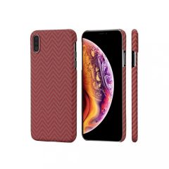   Apple iPhone XS Max Pitaka MagEZ Aramid Herringbone tok (KI9007XM), Piros/Narancs