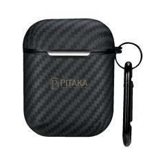   AirPods 1 / 2 Pitaka Air Pal Mini Twill tok (APM1001), Fekete/Szürke